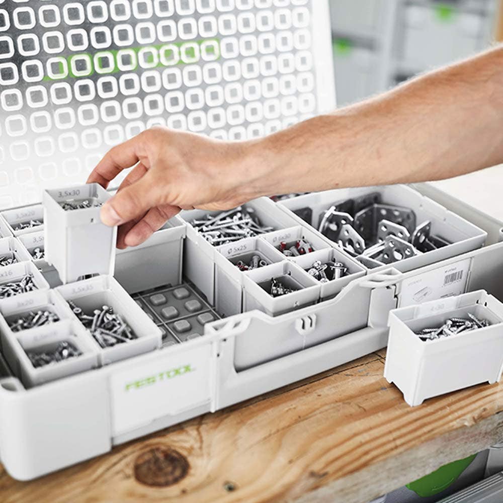 FESTOOL 89mm x 396mm 22 Compartment Organiser Systainer3 - Medium 204853