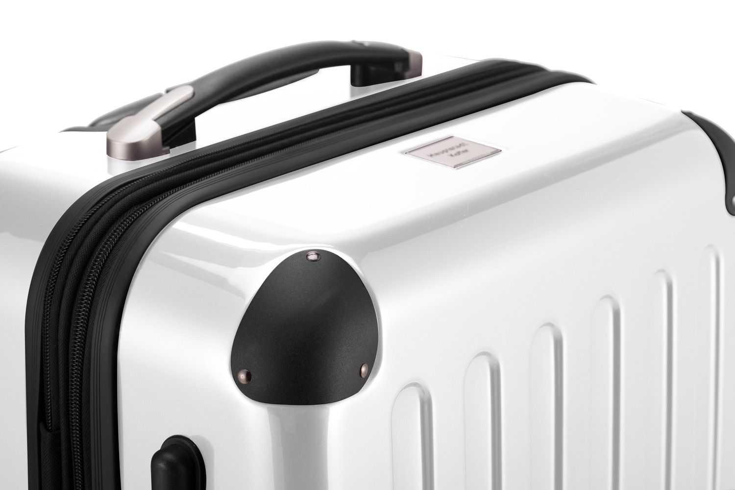 Alex - suitcase hard shell glossy black, 75 cm, 119 litres