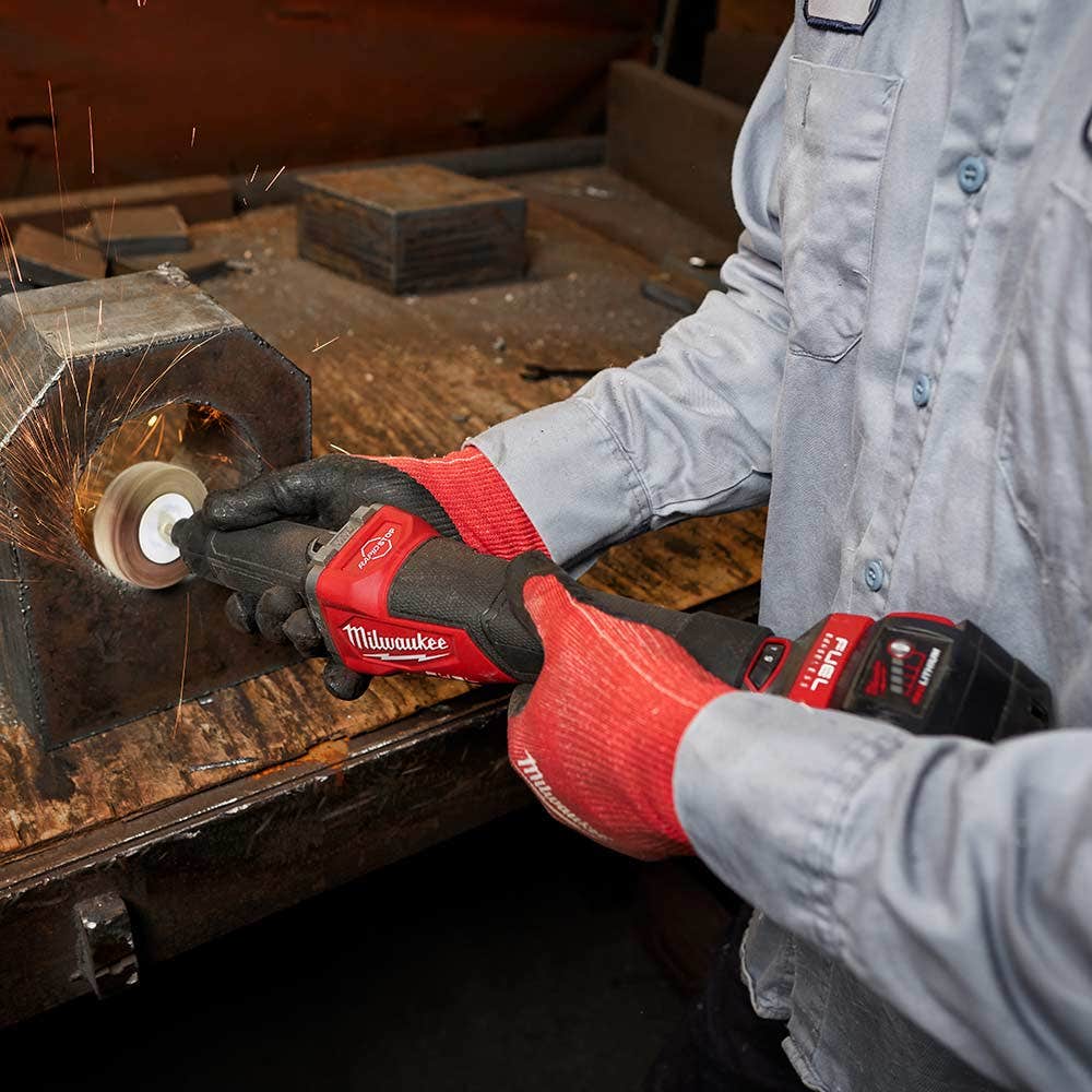 MILWAUKEE 18V FUEL™ 1/4" Braking Die Grinder w/ Deadman Paddle Switch Skin M18FDGROVPDB0