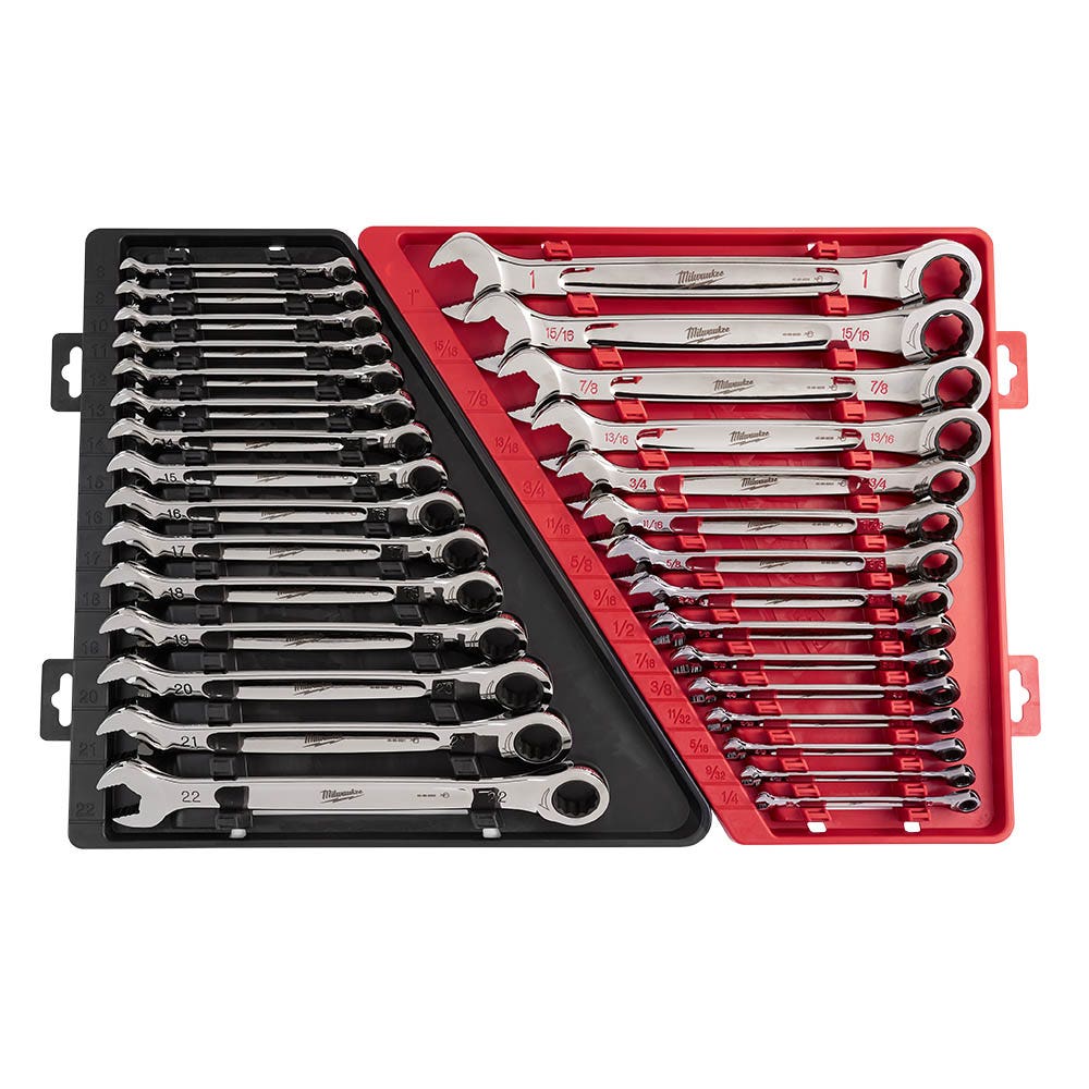 MILWAUKEE 15pc Metric Ratcheting Wrench Combination Set 48229516