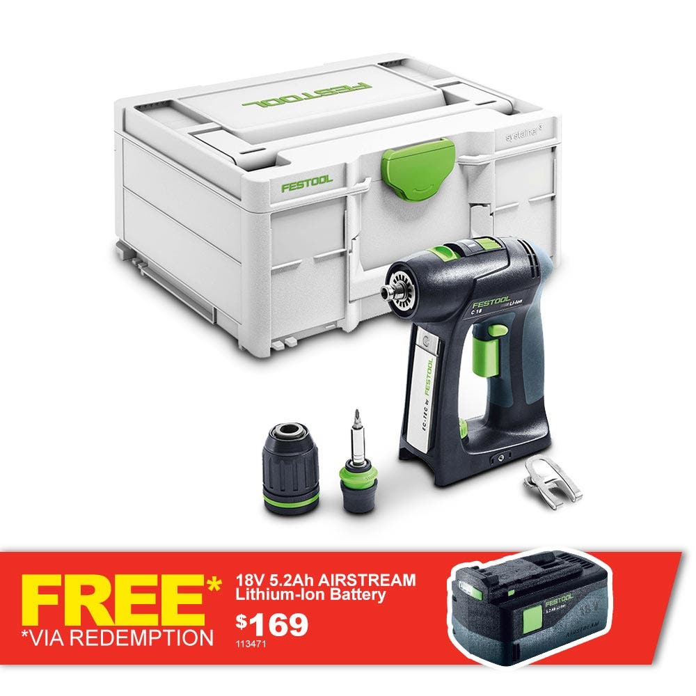 FESTOOL 18V C 2-Speed Drill In Systainer Skin 576434