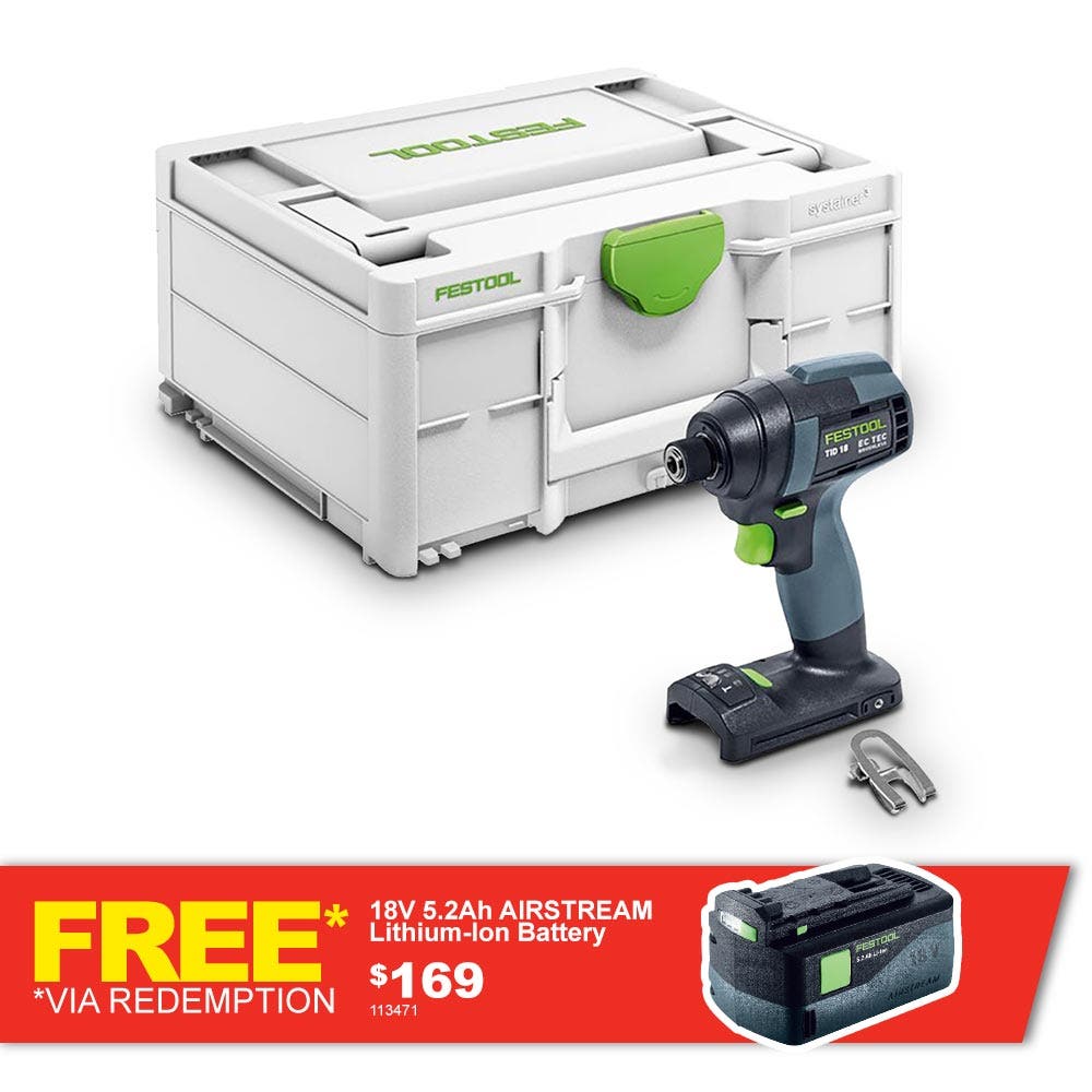 FESTOOL 18V Brushless TID Impact Driver Basic Skin 576481