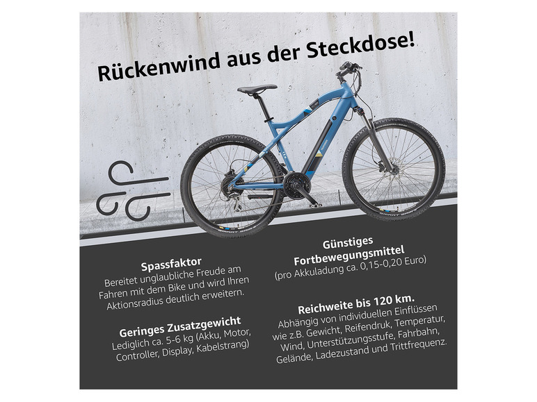 TELEFUNKEN E-Bike Mountainbike »Aufsteiger M922«, MTB, 27,5 / 29 Zoll