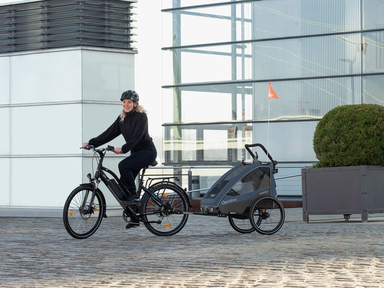 Qeridoo Fahrradanhänger »Sportrex 1 Limited Edition«, Ocean Blue