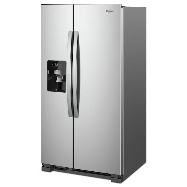 Whirlpool 24.6-cu ft Side-by-Side Refrigerator with Ice Maker (Fingerprint Resistant Stainless Steel)