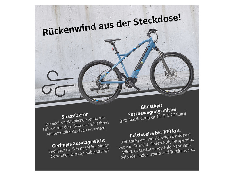 TELEFUNKEN E-Bike Mountainbike »Aufsteiger M925«, MTB, 27,5 / 29 Zoll