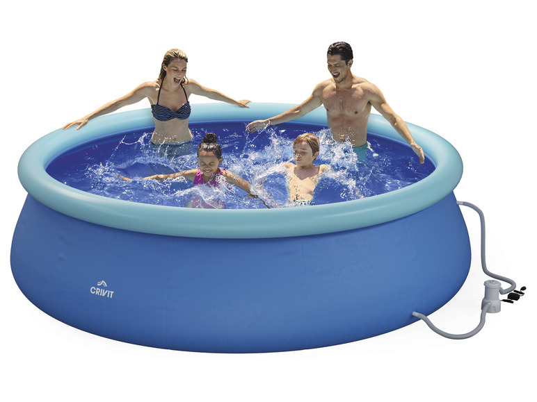 CRIVIT Quick-up-Pool, Ø 300 x H 76 cm, inkl. Filterpumpe