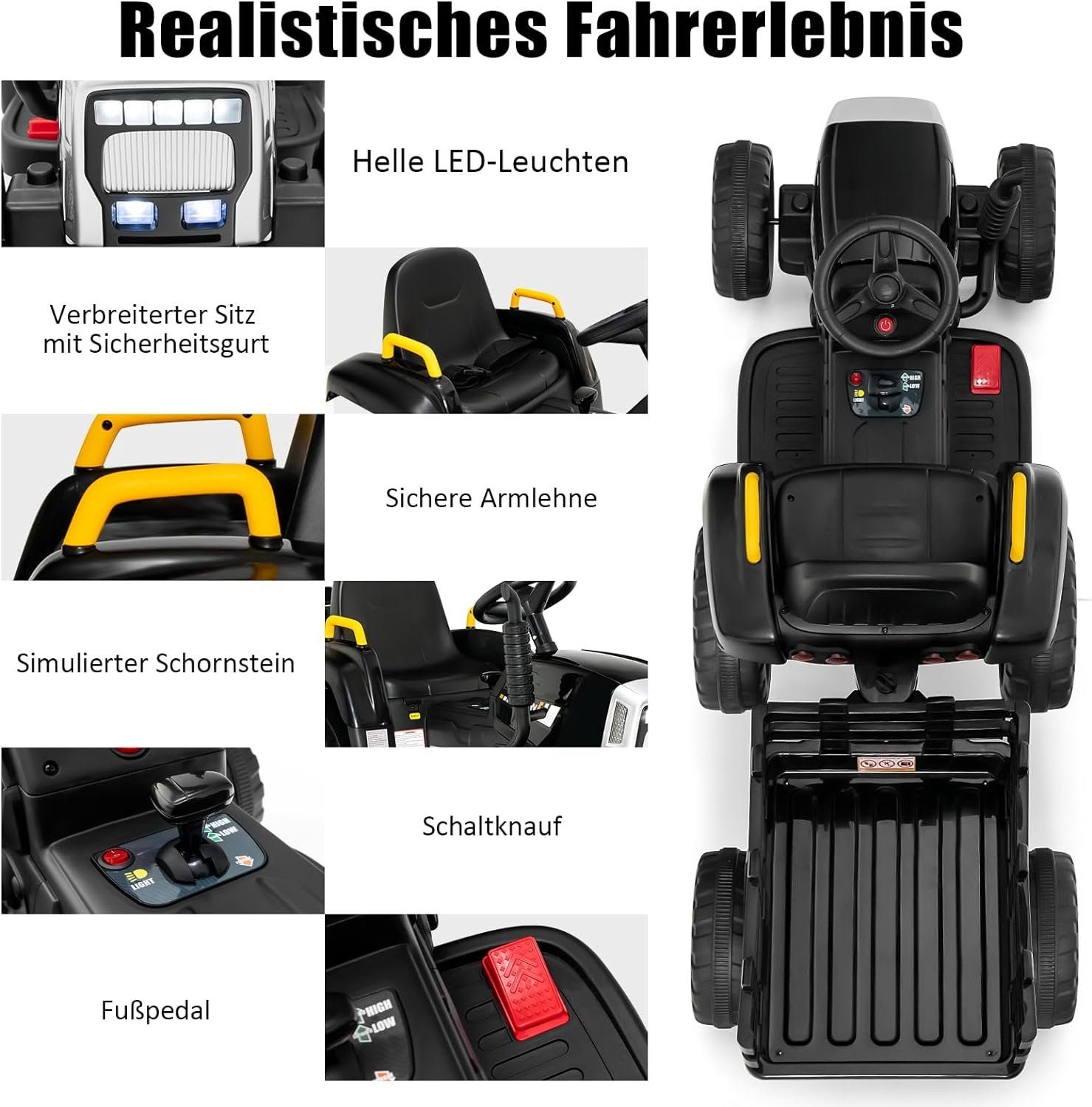 KOMFOTTEU electric children's car tractor, 30 kg load capacity, from 3 years