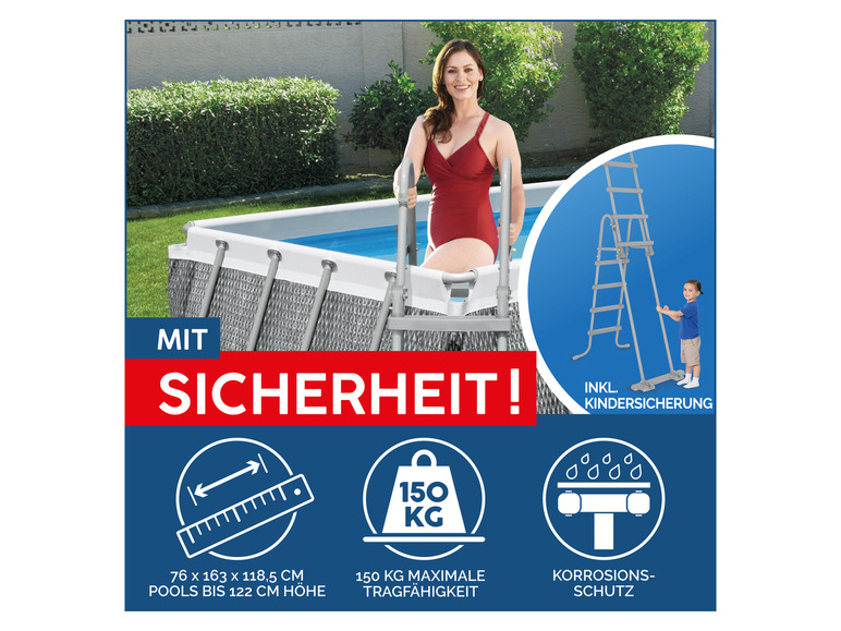 Bestway Power Steel™ Frame Pool Komplett-Set mit Filterpumpe, ca. L 549 x B 274 x L 122 cm