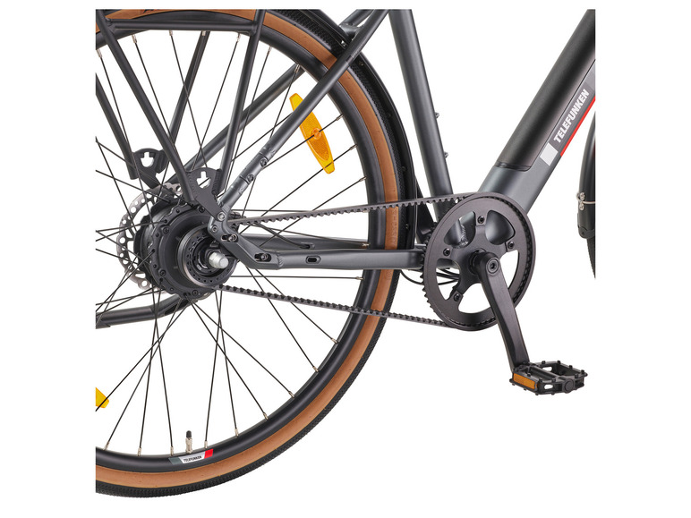 TELEFUNKEN E-Bike Urban UH220, Riemenantrieb, 2-Gang Automatik, 28 Zoll titangrau
