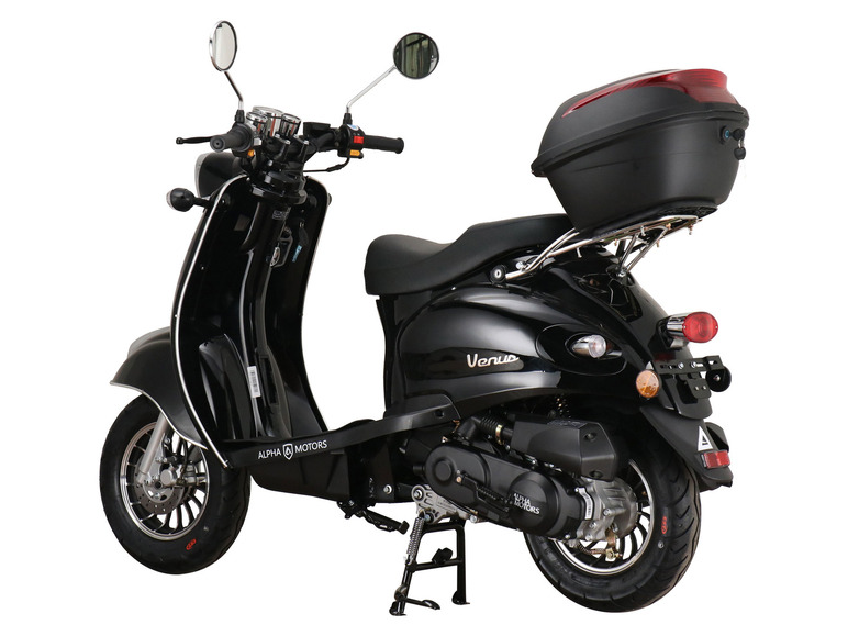 Alpha Motors Mofaroller Venus 50 ccm EURO 5 schwarz inkl. Topcase