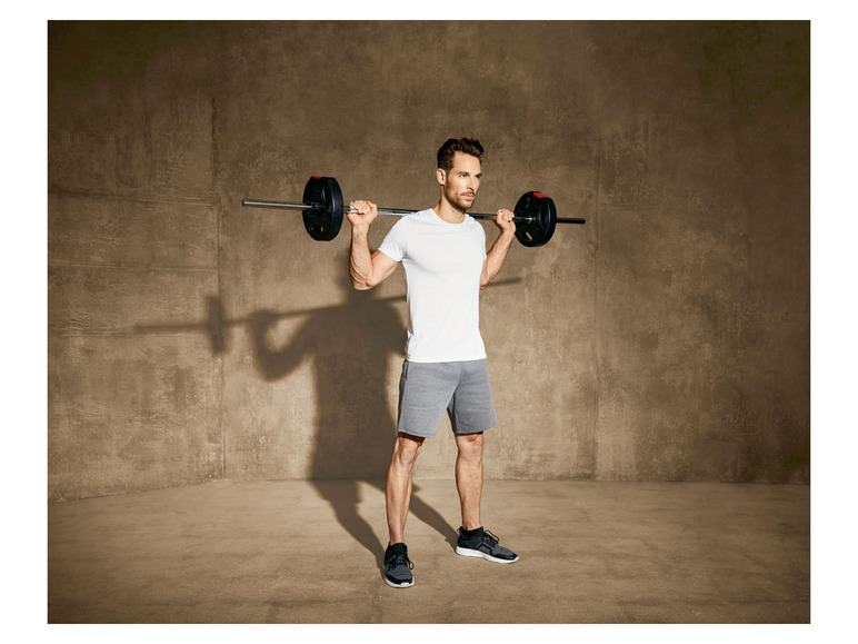 CRIVIT Langhantelstange, 180 cm, mit 2 Klemmverschlüssen