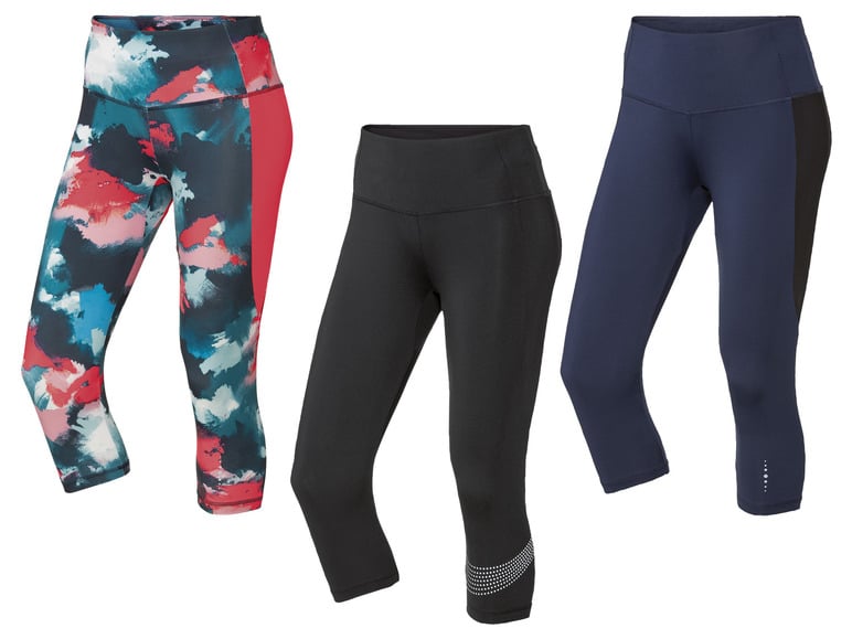 CRIVIT Damen Funktionscapri mit Handytasche