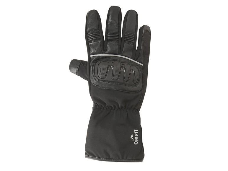 CRIVIT Damen / Herren Motorradhandschuhe mit echtem Leder