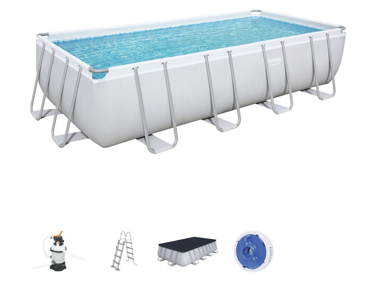 Bestway Power Steel™ Frame Pool Komplett-Set, eckig