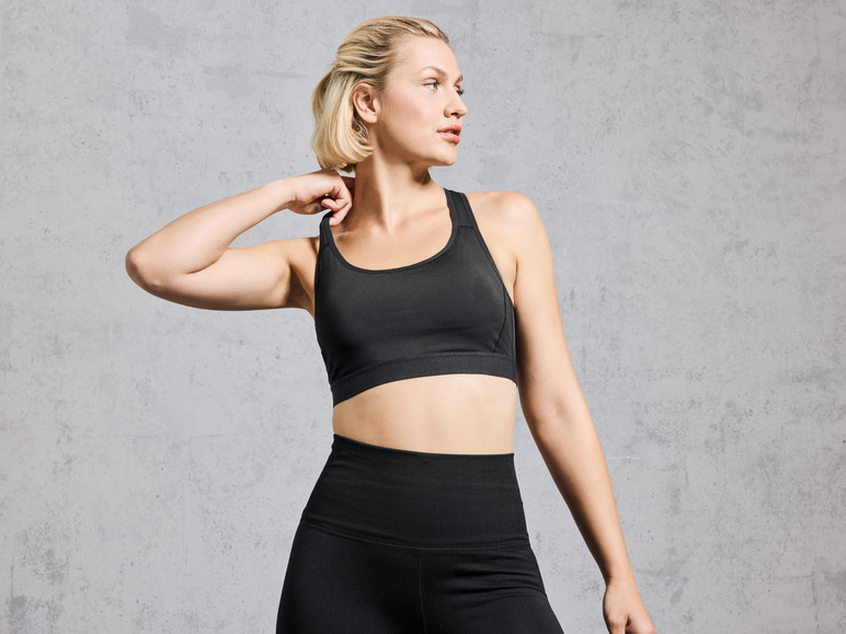 CRIVIT Damen Sportbustier, Medium-Level, herausnehmbare Pads