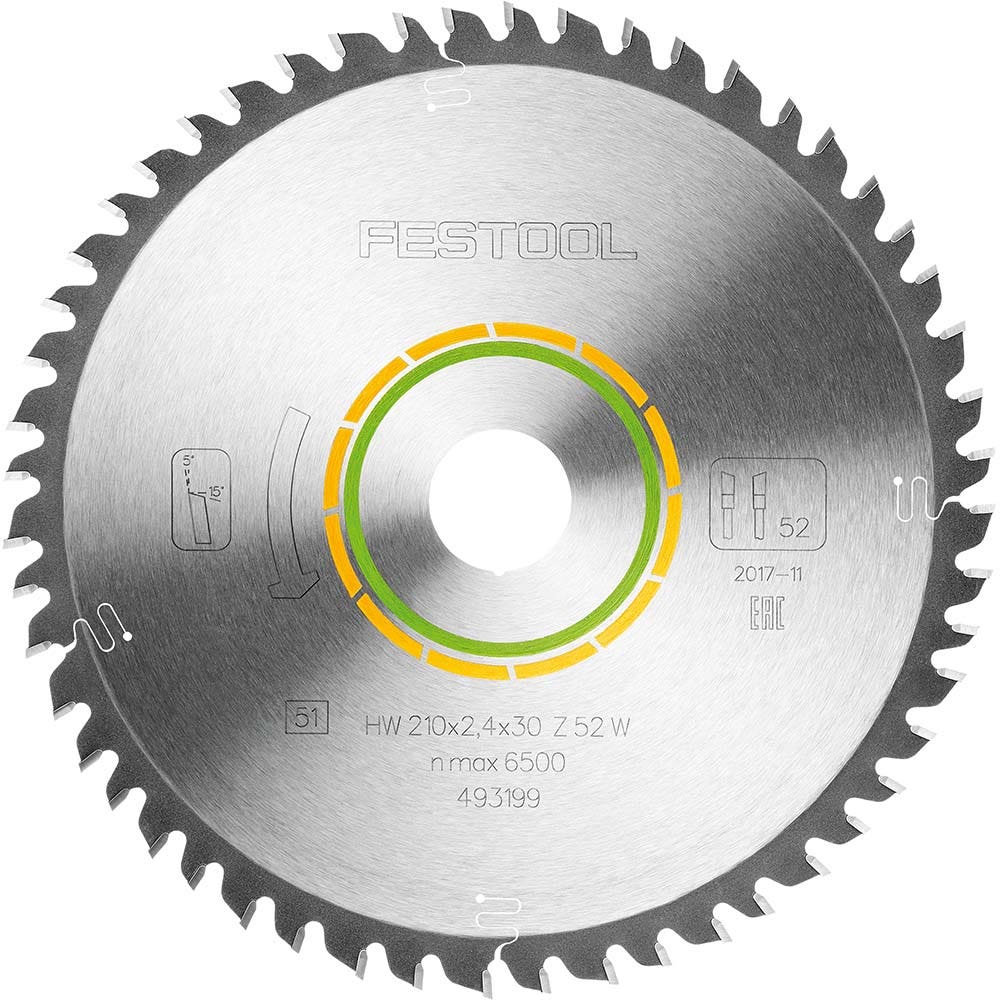 FESTOOL 190mm 48T TCT Circular Saw Blade for Veneered Panel Cutting