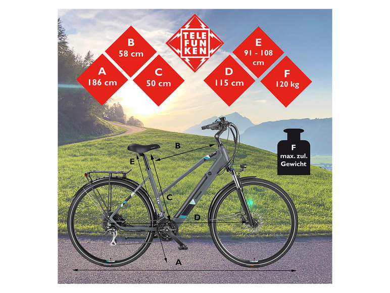 TELEFUNKEN E-Bike Trekkingrad »XC940 Expedition«, 28 Zoll