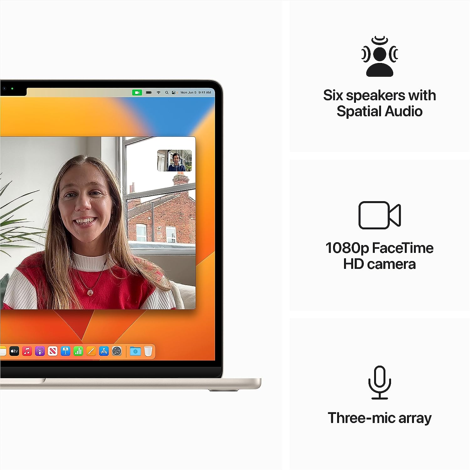 Apple 2023 MacBook Air Laptop with M2 chip: 15.3-inch Liquid Retina Display, 8GB Unified Memory, 256GB SSD Storage, 1080p FaceTime HD Camera, Touch ID