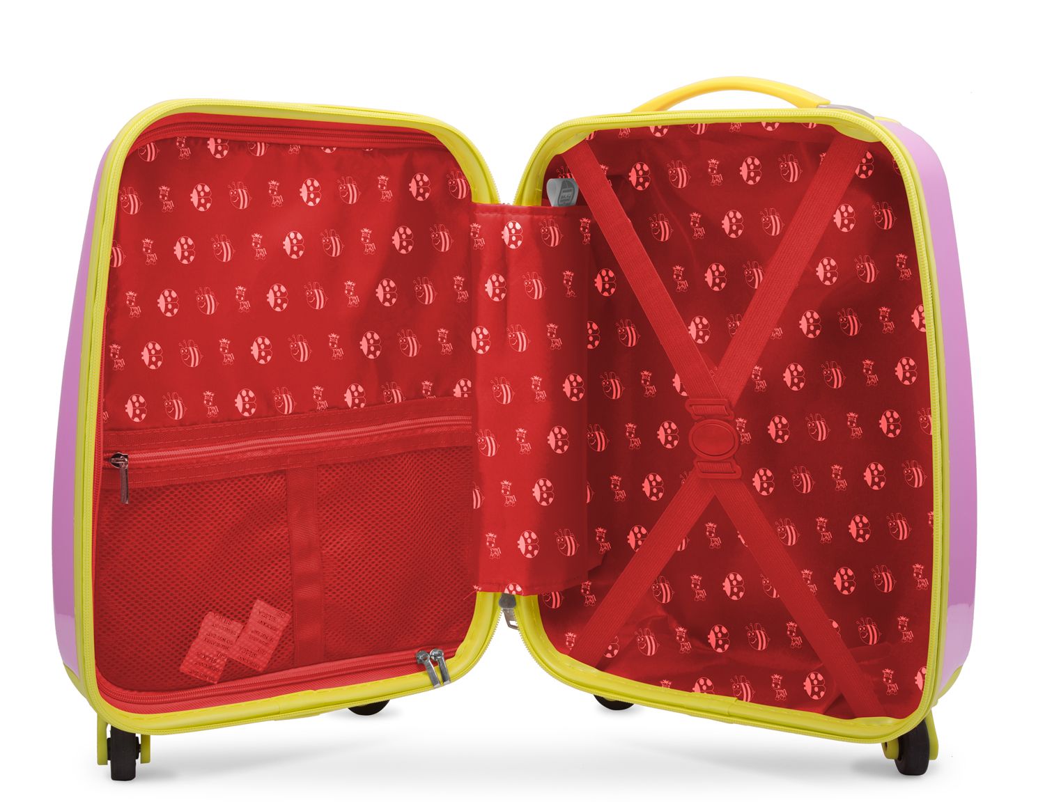 For Kids - Children's luggage + reflective stickers Monster, children's suitcase, children's hard case, hand luggage, 24 liters