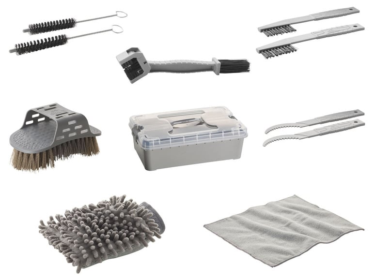 CRIVIT Fahrrad Reinigungs-Set, 10-teilig