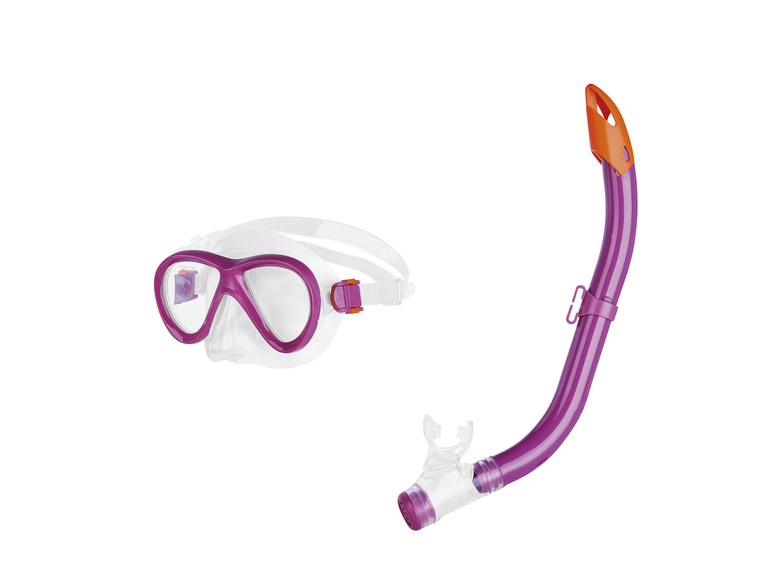 CRIVIT Kinder-Schnorchel-Set, 2-teilig, mit weitem Sichtfeld