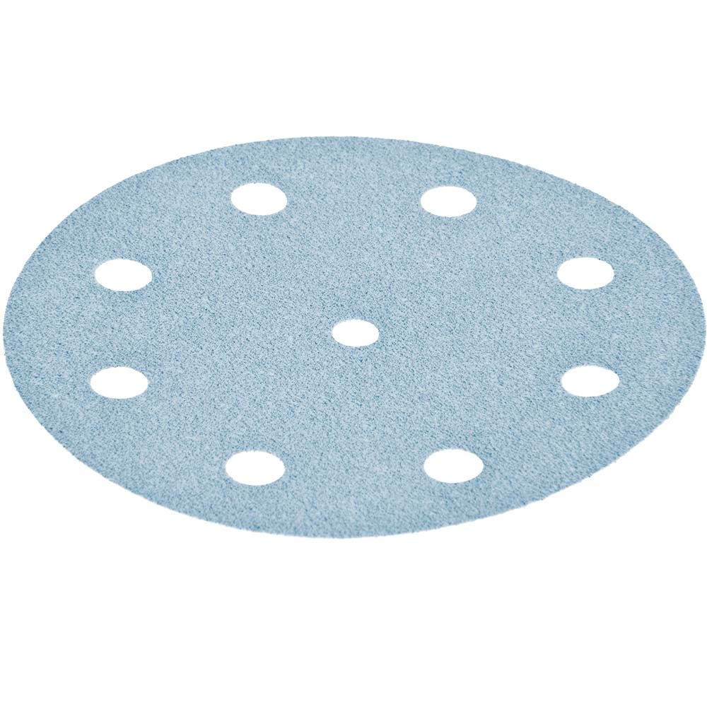 FESTOOL 125mm 80-Grit 9-Hole Granat Sanding Disc 10pc 497147