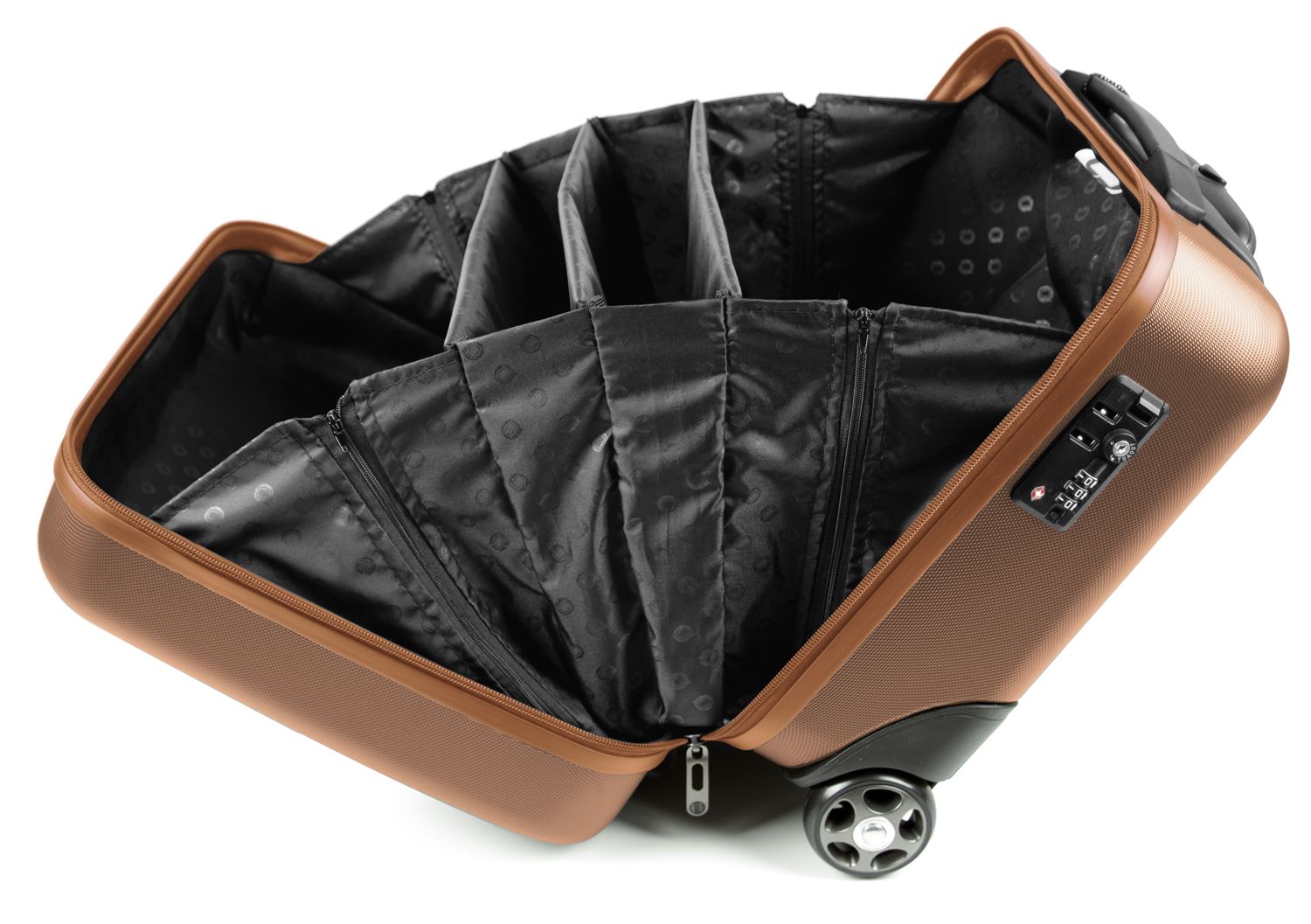 Tegel - pilot trolley hard shell bronze matt metallic, TSA, 38 cm, 32 liters