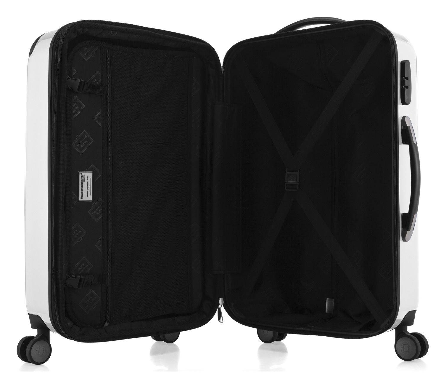 Alex - suitcase hard shell glossy black, 75 cm, 119 litres