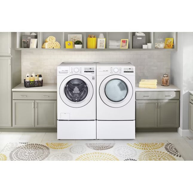 LG 7.4-cu ft Stackable Electric Dryer (White) ENERGY STAR