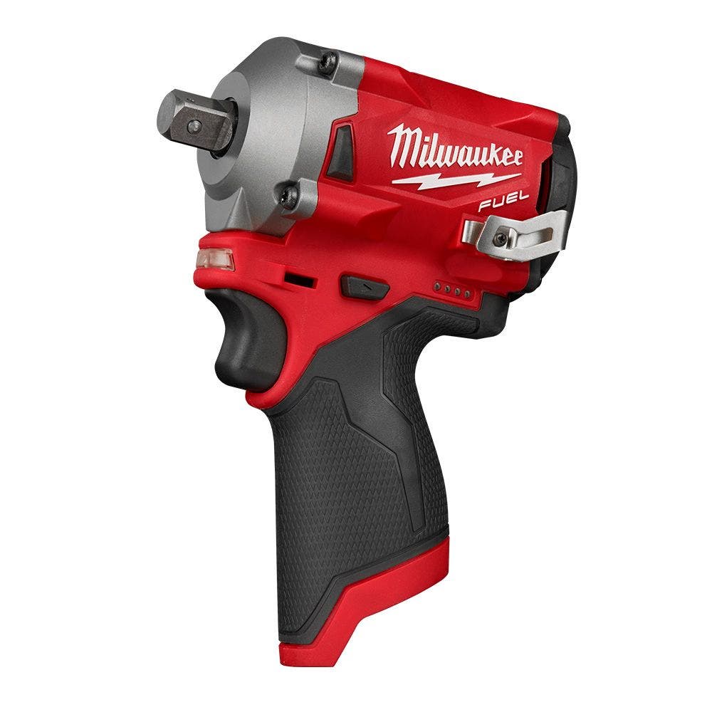 MILWAUKEE 12V FUEL™ 1/2" Stubby Impact Wrench with Pin Detent Skin M12FIWP12-0