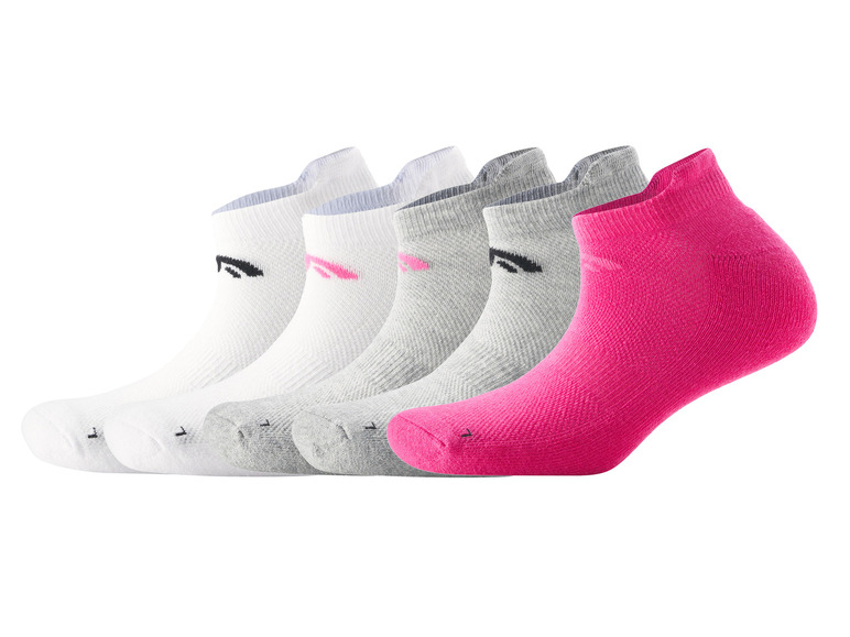 CRIVIT Damen Sport-Sneakersocken, 5 Paar, mit Bio-Baumwolle