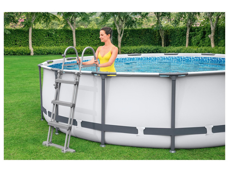 Bestway Pool »Steel ProMAX™«, Stahlrahmenpool-Set, Filterpumpe, Sicherheitsleiter 366x100 cm