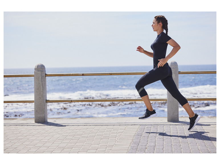 CRIVIT Damen Funktionscapri mit Handytasche