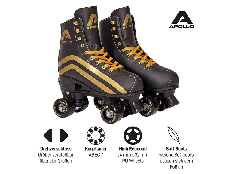 Apollo Apollo Rollschuhe »Disco Quads«, größenverstellbar, Größe 31 - 42, ab 6 Jahren