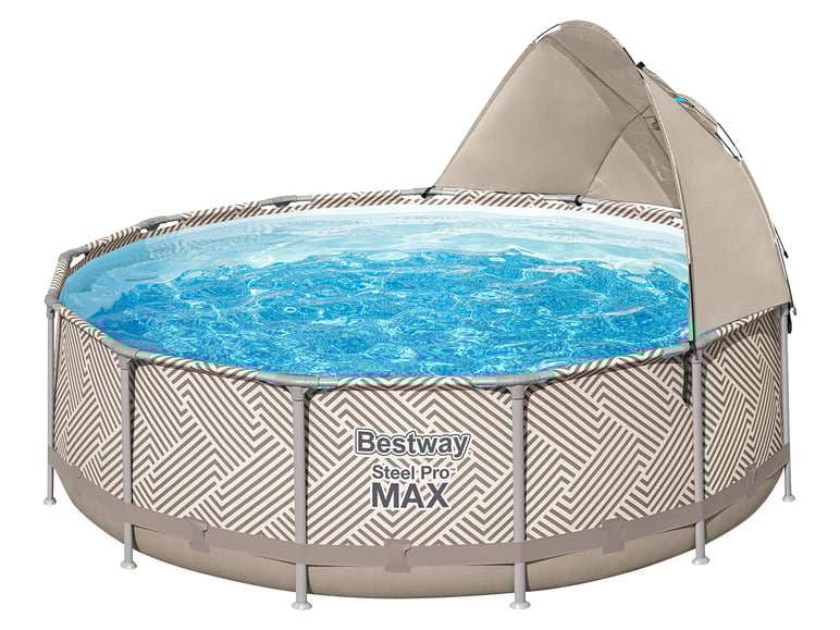 Bestway Power Steel Pool mit Filterpumpe und Überdachung
