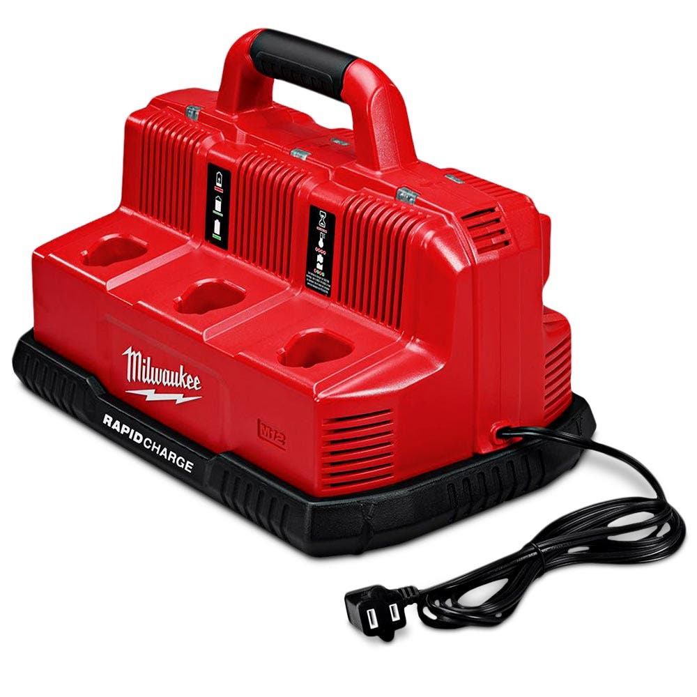 MILWAUKEE 12V/18V 3 Bay Simultaneous Battery Charger M12-18C3
