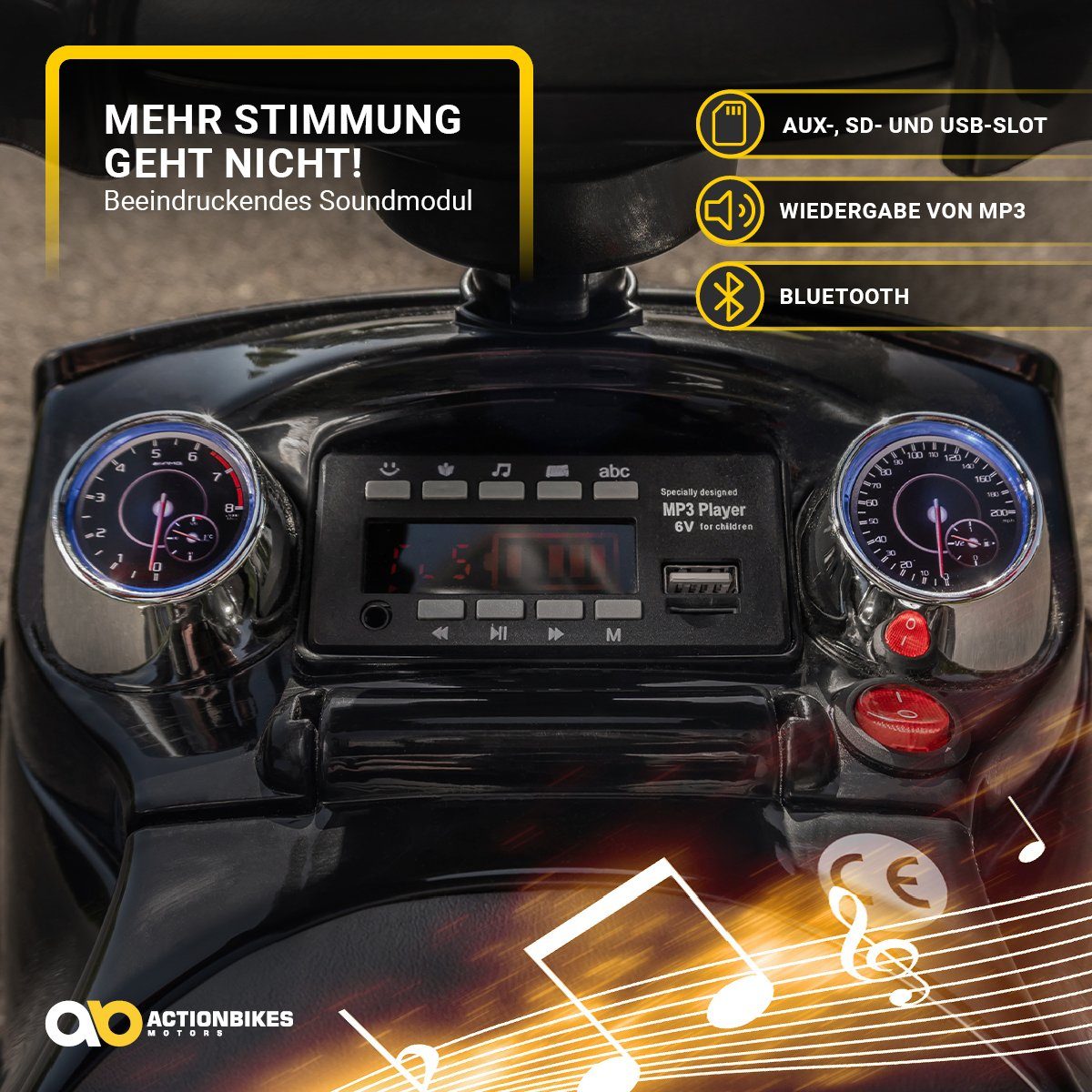 Actionbikes Motors Rutscherauto Mercedes Benz GL 63 AMG Rutschauto inkl. Schiebestange, (Kinder Elektro Auto ab 1 Jahr elektrisch - Schaukelfunktion - Trittbretter, 1-tlg., 6V Batterie - MP3 - Bluetooth - Soundmodul - LED - EVA-Reifen), Kinder Fahrze