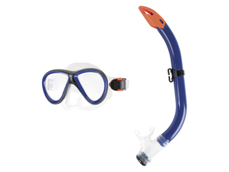 CRIVIT Kinder-Schnorchel-Set, 2-teilig, mit weitem Sichtfeld