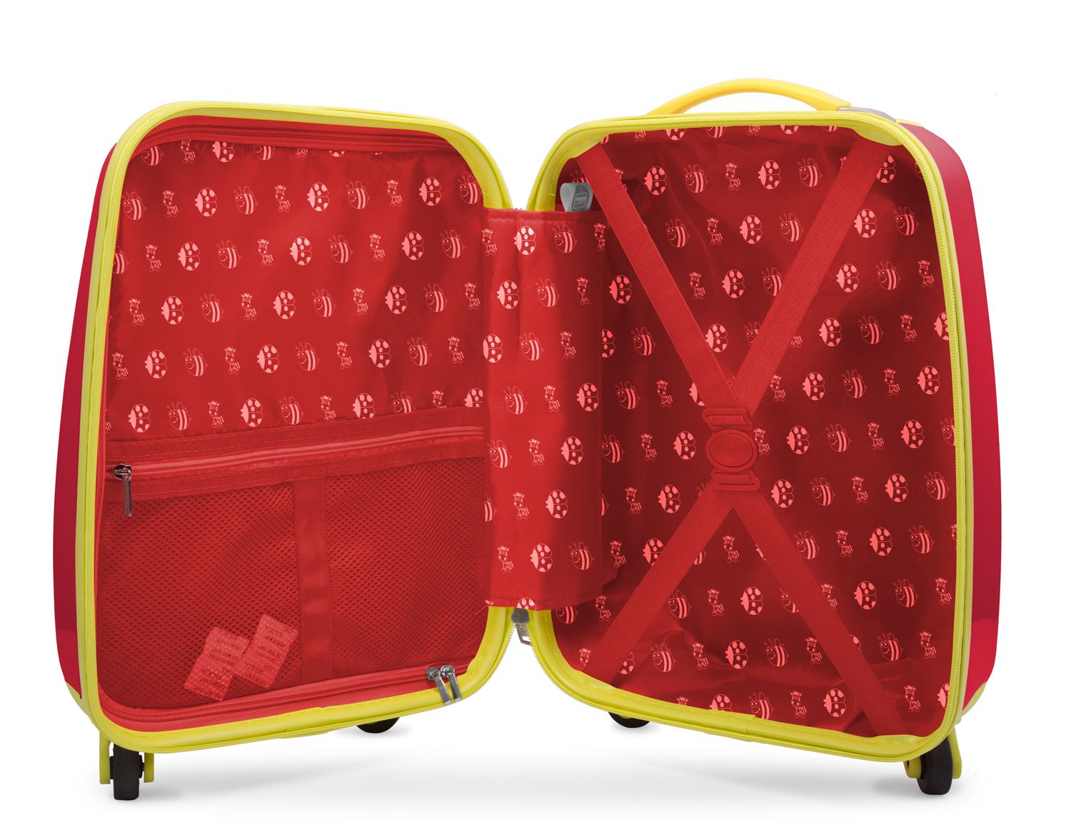 For Kids - Children's luggage + reflective stickers Monster, children's suitcase, children's hard case, hand luggage, 24 liters