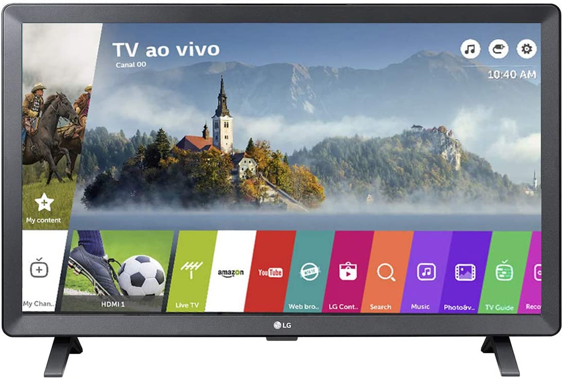 Smart TV LED 24' Monitor LG 24TL520S, Wi-Fi, WebOS 3.5, DTV Machine Ready