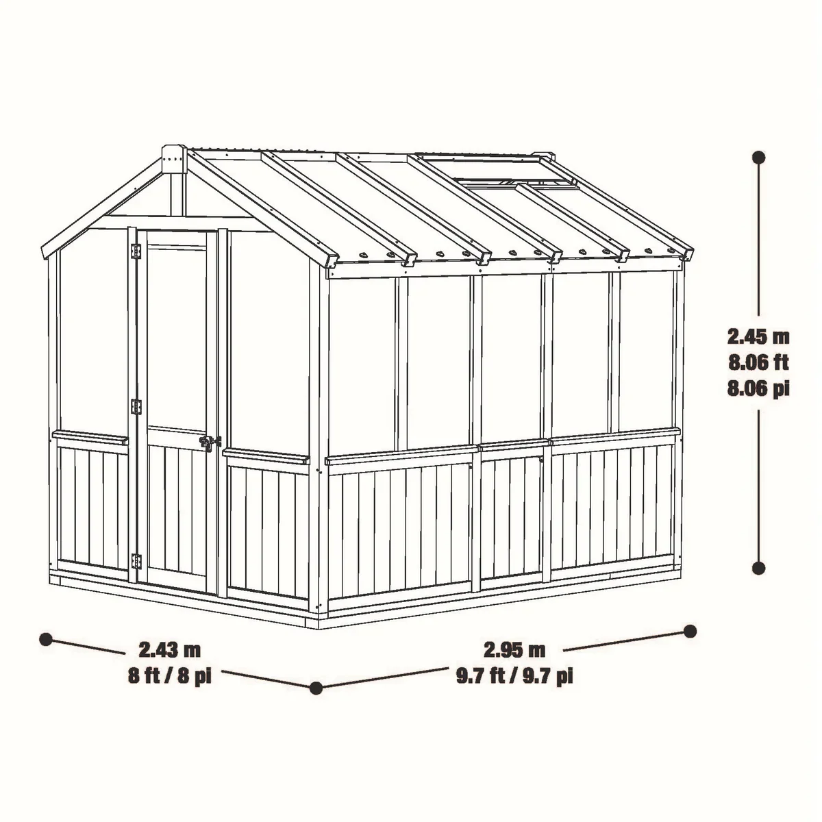 Yardistry 8′ x 10′ Greenhouse