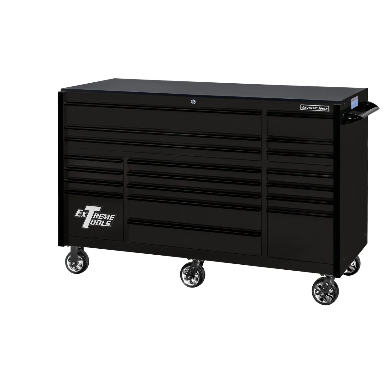 Extreme Tools 72″ x 30″, 19 Drawer Roller Cabinet with 250 lbs. drawer slides, RX 250 Series