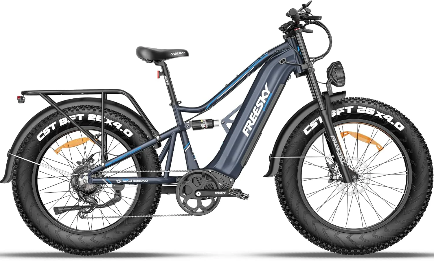FREESKY 2025 Upgraded Dual Battery 48V 41AH Peak 2500W Motor 90-160 Miles Long Range Electric Bike for Adults 38MPH+ 26