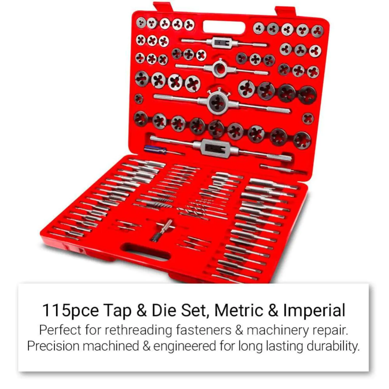 Daytona D655PS 655-Piece Machinery Tool Set with 43-Inch 12-Drawer Red Roller Cabinet