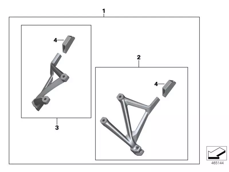 Pannier Rack set Vario black - R1200GS (2013-2018) - R1200GSA (2014-2018) - R1250GS - R1250GSA