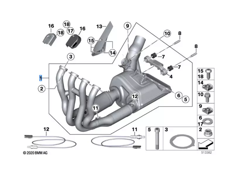 BMW Akrapovic Exhaust Manifold Kit - M1000RR - S1000RR (K67)