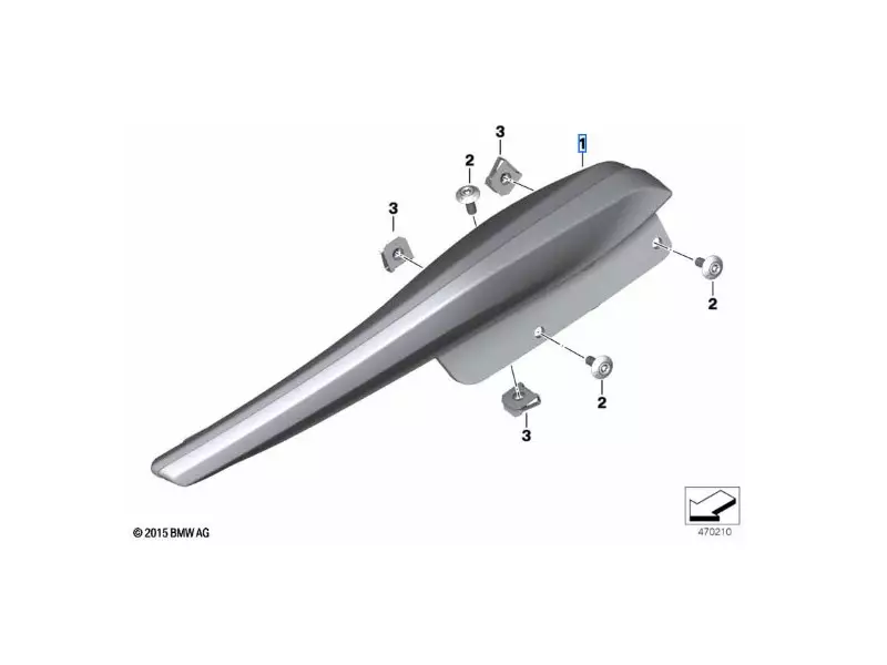 BMW Right deflector black - K1600 Bagger - K1600GTL/GT