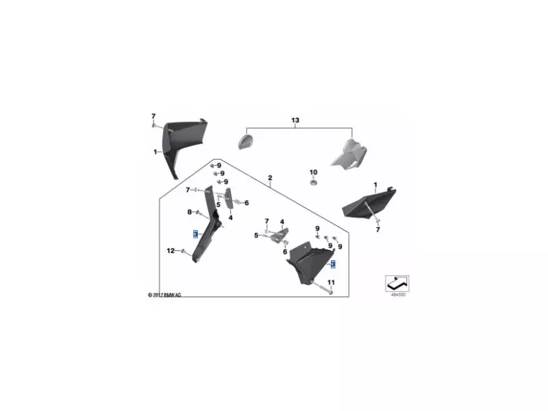 BMW Lower left frame cover - K1600 Bagger