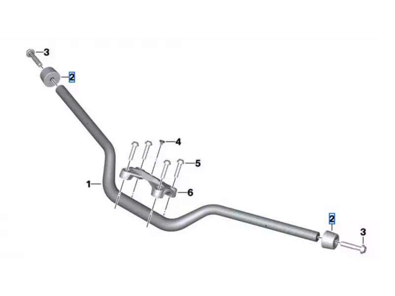 BMW Vibration damper Handlebars Genuine (handlebar end) - S1000RR K67 [2019-2020] (N°2 on the picture)